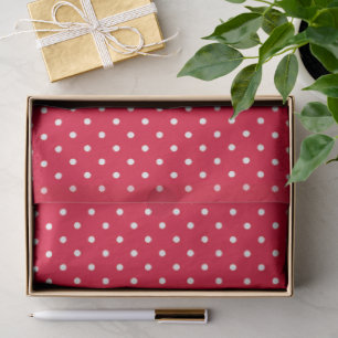 Red With White Polka Dots Tissue Paper