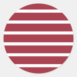 Red with White Stripes American Flag Theme Classic Round Sticker