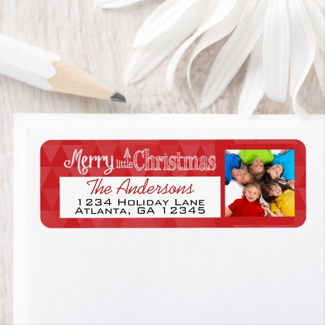 Red With Your Holiday Photo Merry Little Christmas (Insitu)