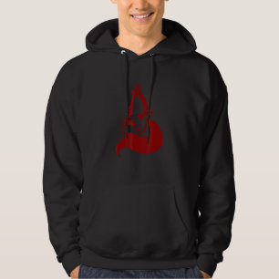 Red Wolf Dog Howling Into The Sky At Night Hoodie