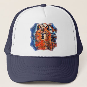 Red Wolf Wolves Wildlife Trucker's Hat