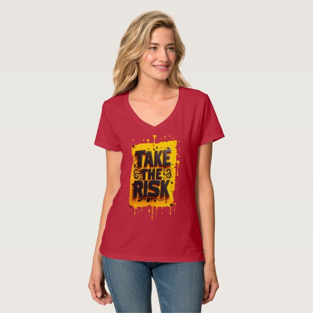 Red women's T-shirt  (Front Full)