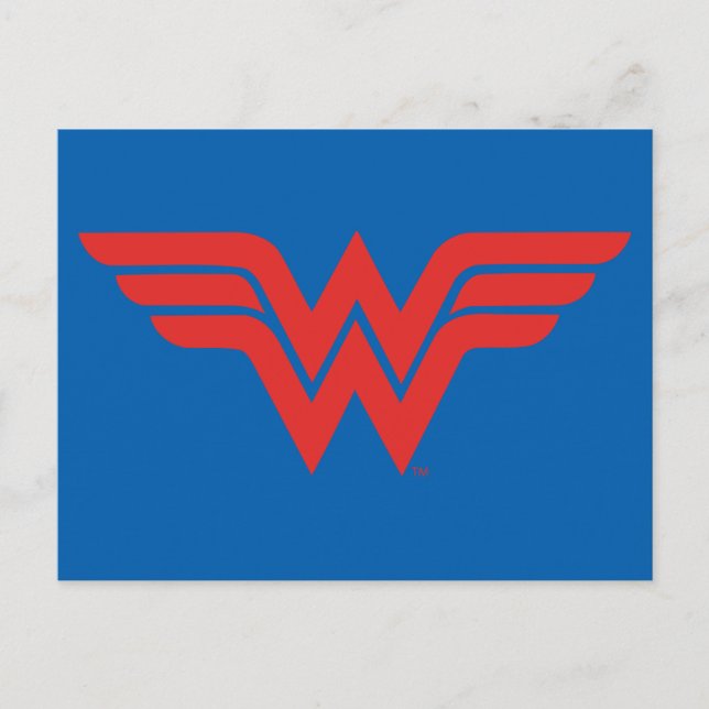 Red Wonder Woman Logo Postcard (Front)