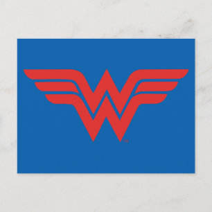 Red Wonder Woman Logo Postcard