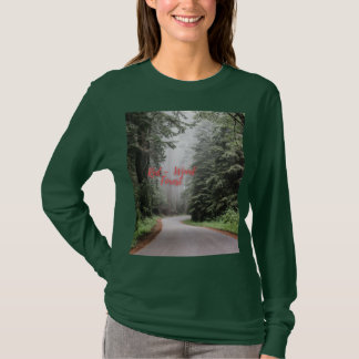  Red Wood Forest Women's Green Long Sleeve T-Shirt