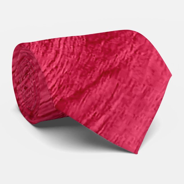 Red Wood Grain Texture #2 Tie (Rolled)