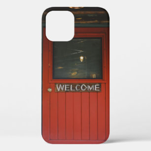 RED WOODEN CLOSED DOOR iPhone 12 CASE