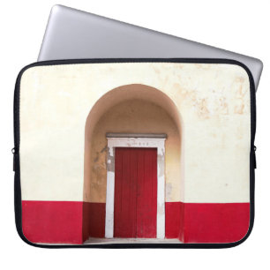 RED WOODEN DOOR LAPTOP SLEEVE