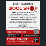 Red Wool Shop Logo, Knitting Store, Yarn Store Flyer<br><div class="desc">Red Wool Shop Logo,  Knitting Store,  Yarn Store Advertising Flyer by The Business Card Store.</div>