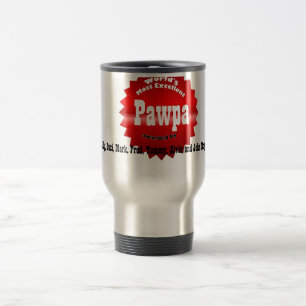RED World's Most Excellent....Pawpa Travel Mug