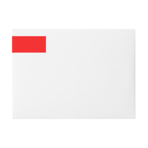 Red Wraparound Return Address Label