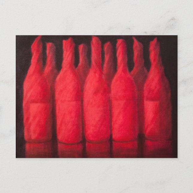Red wrapped wine 2012 postcard (Front)