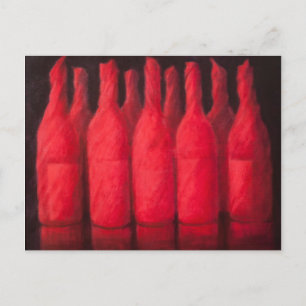 Red wrapped wine 2012 postcard