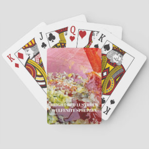 Red Wulfenite Crystal Mineral Geological Art Playing Cards