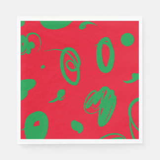 Red x-mas paper napkin
