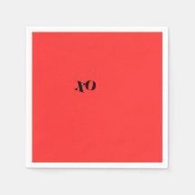Red XO Napkins