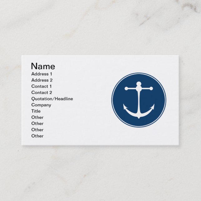 Red Yacht Club Business Card (Front)