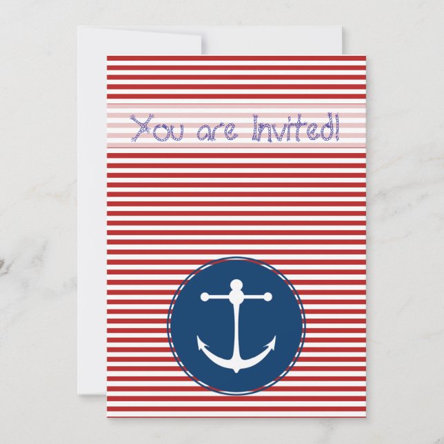 Red Yacht Club Invitation (Front)