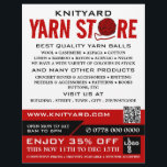 Red Yarn Store Logo, Knitting Store, Yarn Store Flyer<br><div class="desc">Red Yarn Store Logo,  Knitting Store,  Yarn Store Advertising Flyer by The Business Card Store.</div>