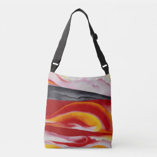Red, Yellow and Black Streak Georgia O'Keeffe Crossbody Bag