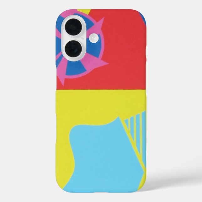 Red, Yellow and Blue Modern Art Phone Case (Back)