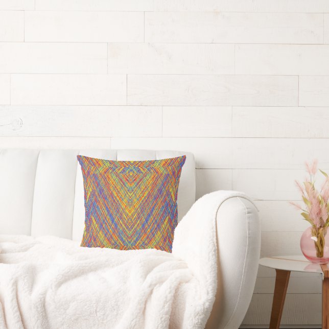 Red Yellow and Blue Thatch Reflections Cushion (Couch)