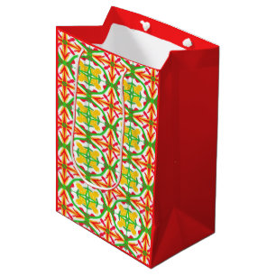 Red, Yellow and Lime Green Medium Gift Bag