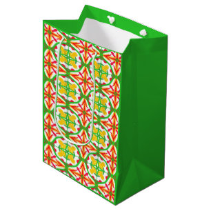 Red, Yellow and Lime Green Medium Gift Bag