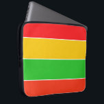 Red, Yellow and Lime Green Stripes Laptop Sleeve<br><div class="desc">Bright and cheerful striped patterned neoprene laptop sleeve featuring red,  yellow and lime green. Can add text or initials to personalise. 

By https://www.zazzle.com/store/celestesheffey</div>