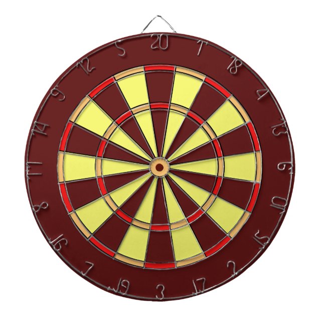Red Yellow and Orange Standard Dartboard (Front)