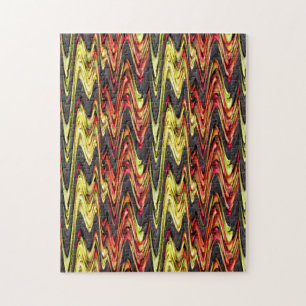 Red Yellow Apple Garden Abstract Jigsaw Puzzle