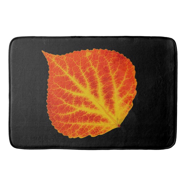 Red & Yellow Aspen Leaf #10 Bath Mat (Front)