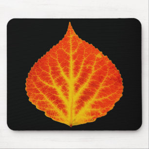 Red & Yellow Aspen Leaf #10 Mouse Mat