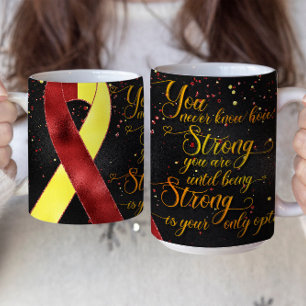 Red Yellow Awareness Ribbon Mug Design