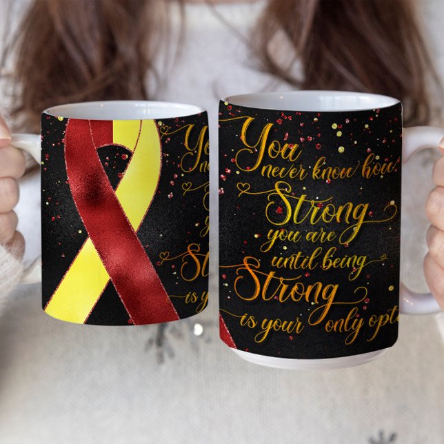 Red Yellow Awareness Ribbon Mug Design (Creator Uploaded)