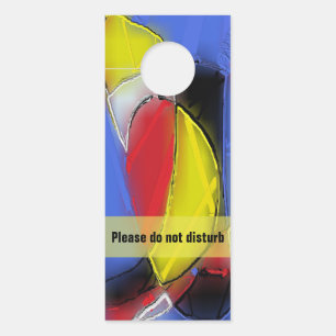 Red, Yellow, Black and Blue Abstract 8230 door han Hanger