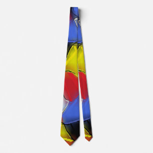 Red, Yellow, Black and Blue necktie