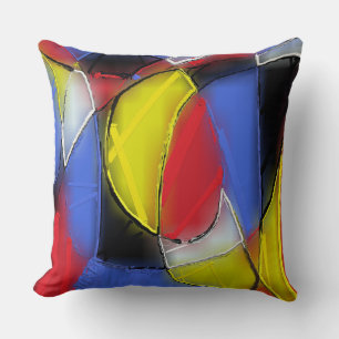 Red, Yellow, Black and Blue pillow