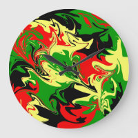 Red, Yellow, Black and Green Swirls