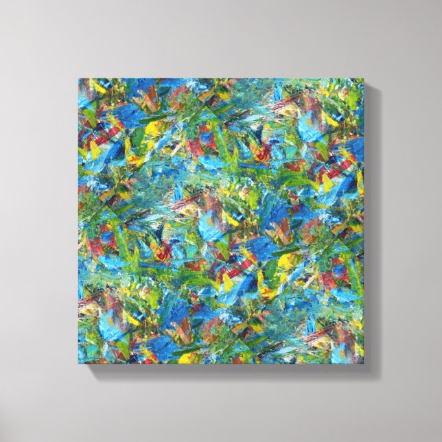 Red, Yellow, Blue and Green Wrapped Canvas (Front)