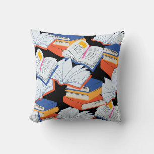 Red Yellow Blue Books Book Club Reading Cushion