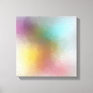 Red Yellow Blue Purple Green Pink Trendy Modern Canvas Print