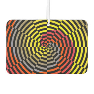 Red Yellow Blue Spiral by Kenneth Yoncich Car Air Freshener