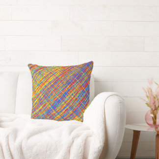 Red Yellow Blue Thatch Cushion