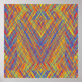 Red Yellow Blue Thatch Reflections Poster