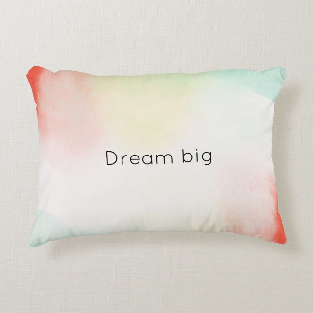 Red Yellow Blush Tie Dye Decorative Cushion (Front)