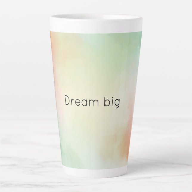 Red Yellow Blush Tie Dye Latte Mug (Front)