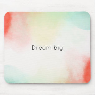 Red Yellow Blush Tie Dye Mouse Mat