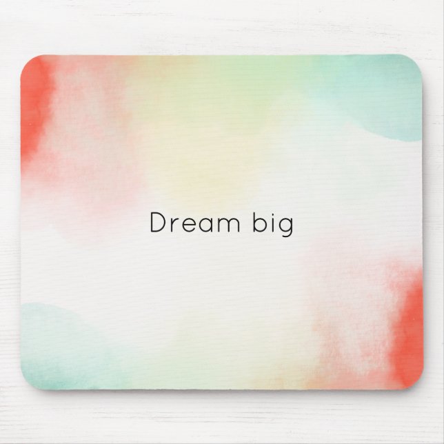 Red Yellow Blush Tie Dye Mouse Mat (Front)