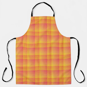 Red Yellow Checker Abstract Pattern Apron